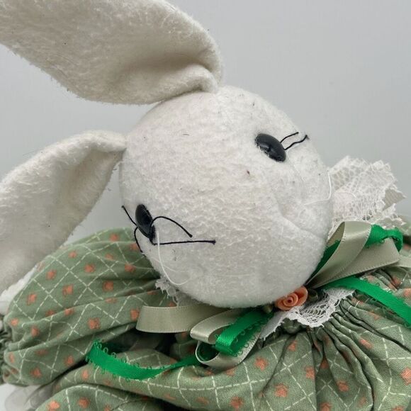 3 Handmade Bunny Rabbits Easter Spring Decor Vintage Cottagecore Stuffed Animals - Picture 10 of 17